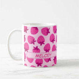 Taza De Café campo de fresa rosa verano naturaleza fruta inicia