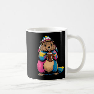 Taza De Café Campo de fútbol de teñido con nudos Día feliz del 