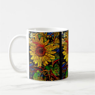 Taza De Café Campo de girasol en foto realzada por IA