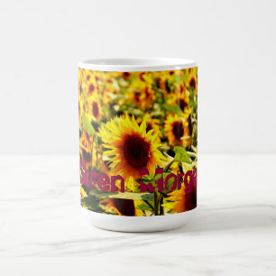 Taza De Café campo de girasoles