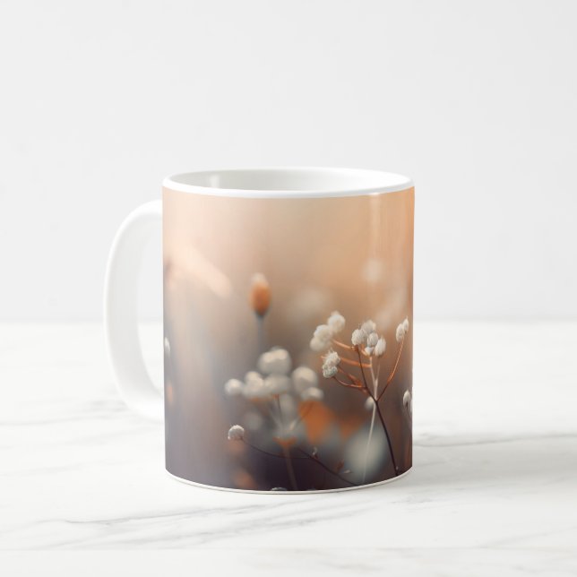 Taza De Café Campo de marea con una mariposa naranja (Anverso izquierdo)