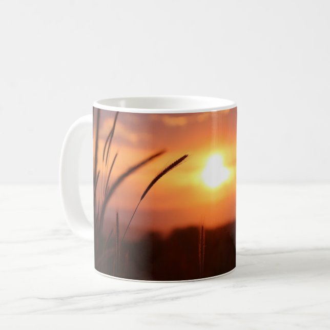 Taza De Café campo de pradera de la naturaleza al sol (Anverso izquierdo)