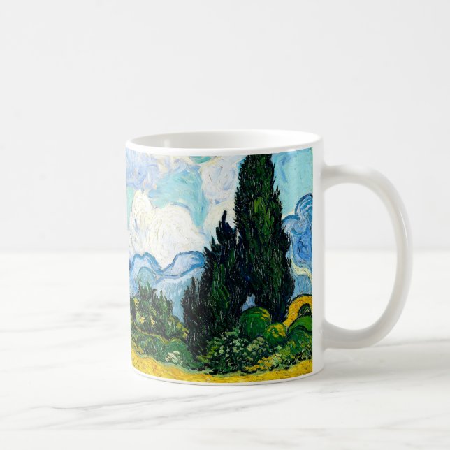 Taza De Café Campo de rueda con cipreses (Derecha)
