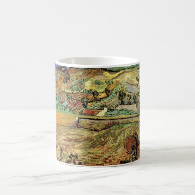 Taza De Café Campo de trigo cerrado con campesino por Vincent v (Centro)