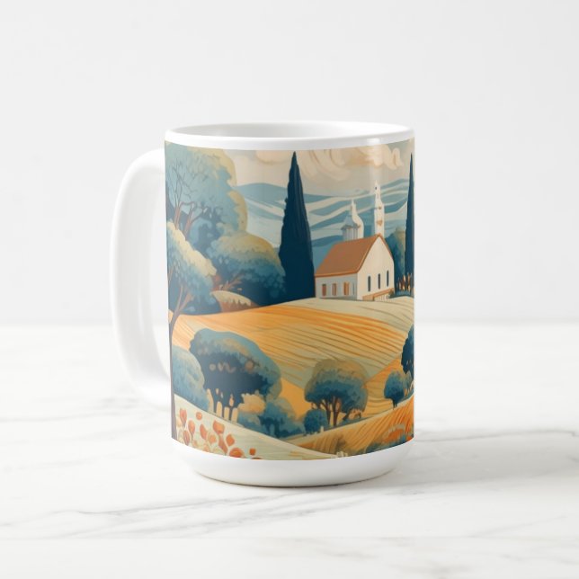Taza De Café Campo francés (Anverso izquierdo)