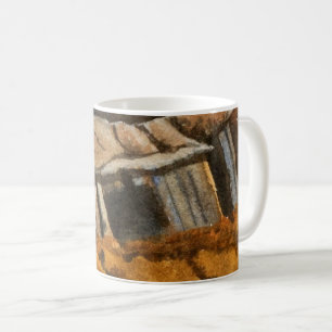 Taza De Café Campo rural Road Mug campo de granero en caída oto