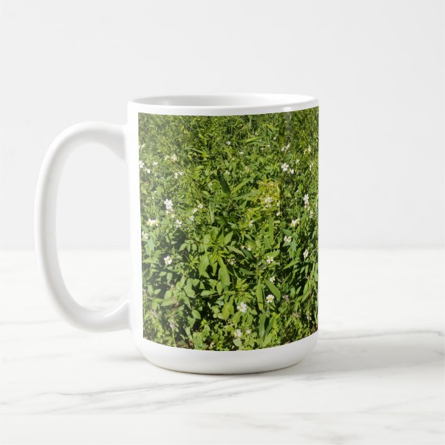Taza De Café Campo verde de flores (Izquierda)