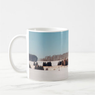 Taza De Café Campos y bosques de la Rusia central. arquitectura