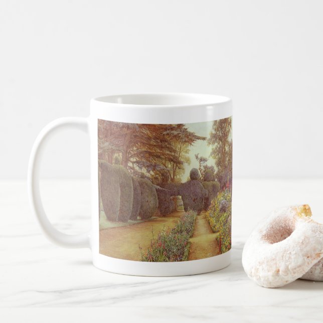 Taza De Café Campsea Ashe, Suffolk de Ernest Arthur Rowe (Con donut)