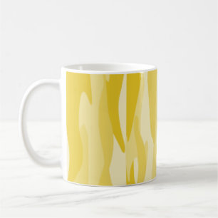 Taza De Café Camuflaje abstracto de tono amarillo