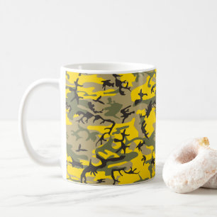Taza De Café Camuflaje amarillo y verde, ejército, ejército