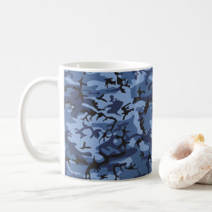 Taza De Café Camuflaje azul marino, militar, ejército