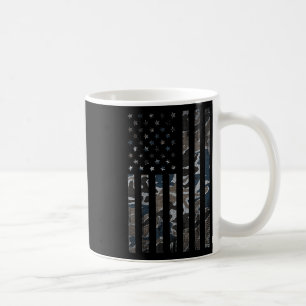 Taza De Café Camuflaje Bandera Estadounidense Camo Military 4 D