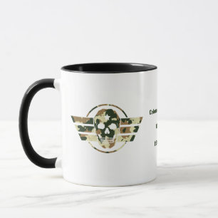 Taza de café Camuflaje Calavera   Orgullo Militar 