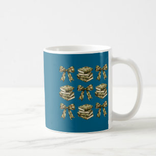 Taza De Café Camuflaje coqueta lazo profesora chica libresca ca