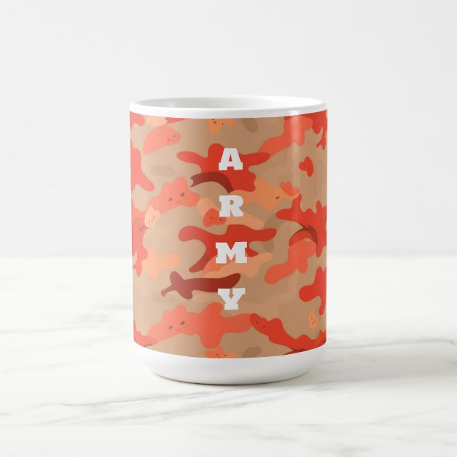 Taza De Café Camuflaje de Bosque Naranja (Centro)