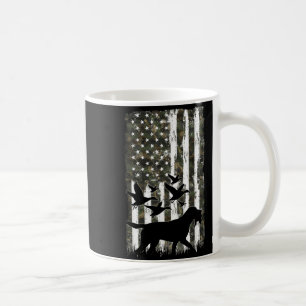 Taza De Café Camuflaje de perro de caza de pato silbón bandera