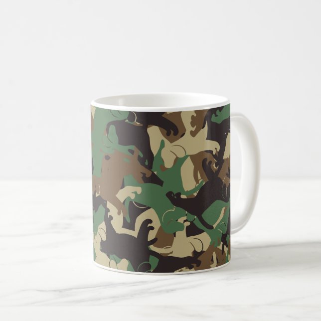 Taza De Café Camuflaje del beagle (Anverso derecho)