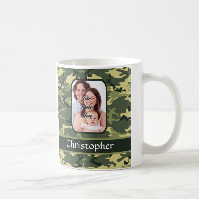 Taza De Café Camuflaje del bosque verde militar (Derecha)