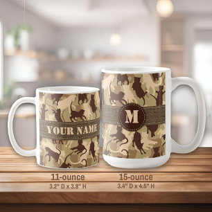 Taza De Café Camuflaje del desierto de los gatos