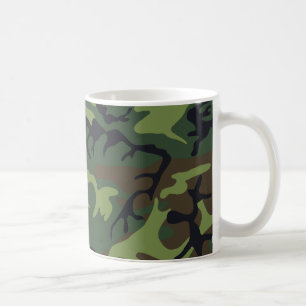 Taza De Café Camuflaje Militar Bosque Verde