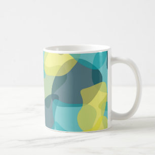 Taza De Café Camuflaje, moderno, fresco, moderno, geométrico ur