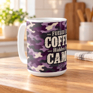 Taza De Café Camuflaje Morado Impulsado por Café Oculto por Cam
