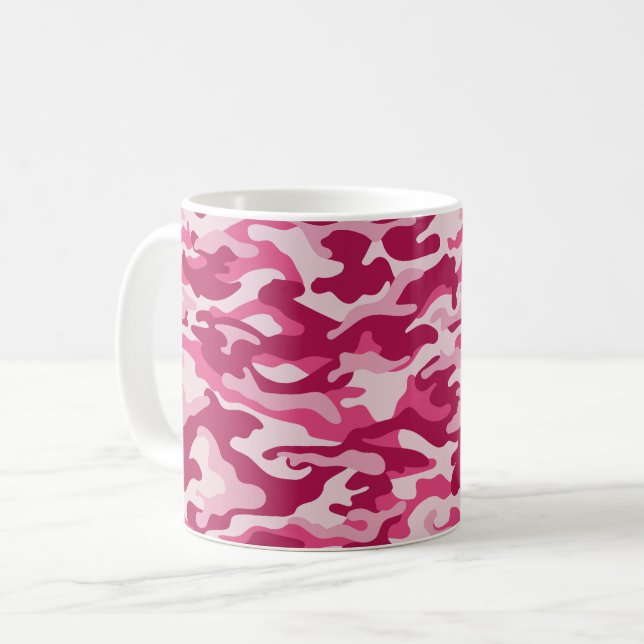 Taza De Café Camuflaje rosa de Camo (Anverso izquierdo)