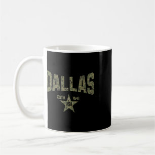 Taza De Café Camuflaje Souvenir EE. UU. Estrella Dallas Texas