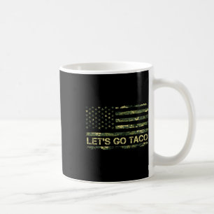 Taza De Café Camuflaje Vamos Taco, que significa meme de Trump