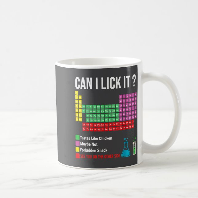 Taza De Café Can I Lick It Periodic Table Chart Science Teacher (Derecha)