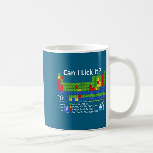 Taza De Café Can I Lick It Periodic Table Chart Science Teacher (Derecha)