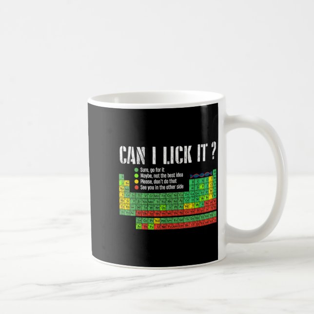 Taza De Café Can I Lick It Periodic Table Funny Science Teacher (Derecha)