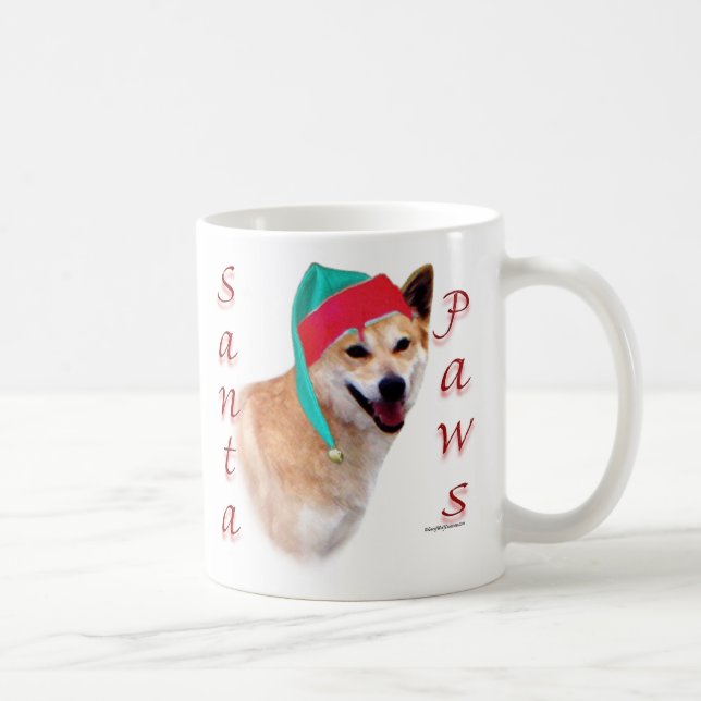 Taza De Café Canaan Dog Santa Paws (Derecha)