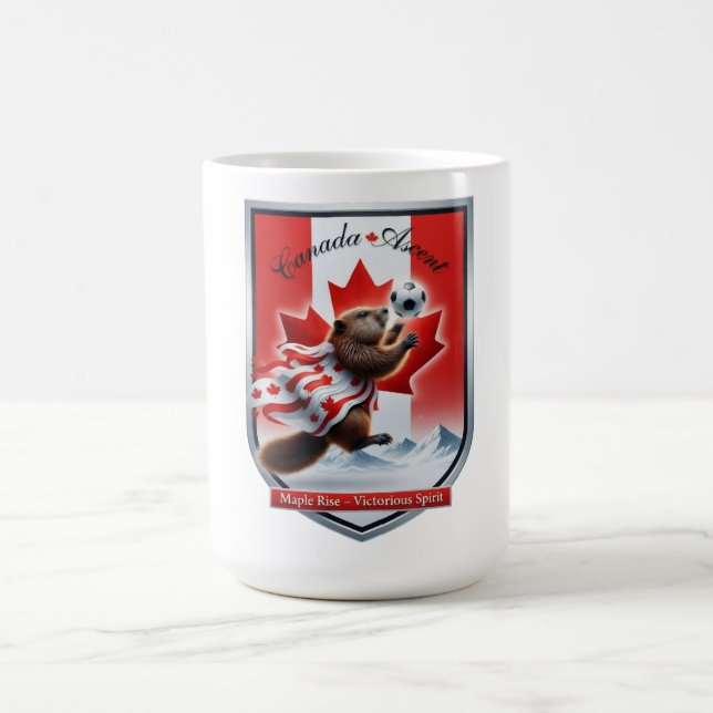 Taza De Café Canada Beaver Emblem Soccer Cup T-Shirt , Gift (Centro)