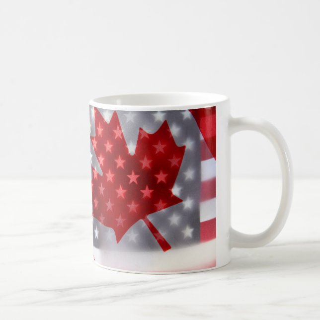 Taza De Café Canadá con las banderas de América (Derecha)