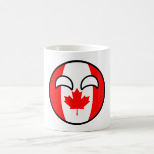 Taza De Café Canadá Geeky que tiende divertido Countryball