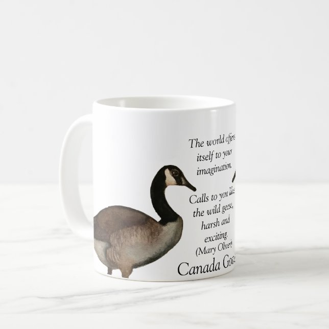 Taza De Café Canadá GooseMary Oliver White Coffee Mug (Anverso izquierdo)