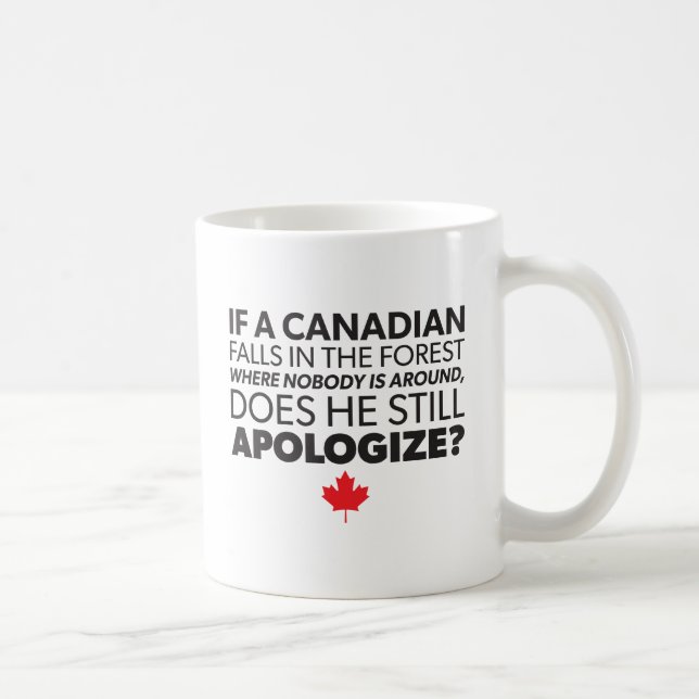 Taza De Café Canadá, humor canadiense - Disculpen - Novedad div (Derecha)