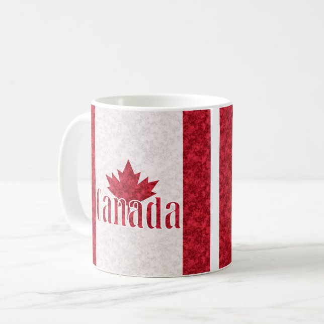 Taza De Café Canadá, lluvia de banderas  (Anverso izquierdo)