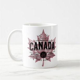Taza De Café Canadá: Mancha de arce libre y fuerte al norte