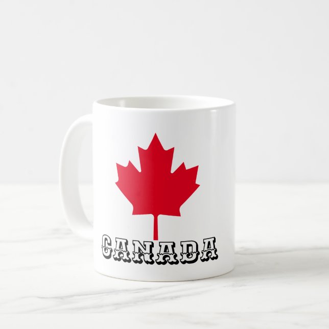 TAZA DE CAFÉ CANADÁ MAPLE LEAF - DÍA DE CANADÁ (Anverso izquierdo)