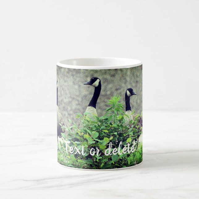 Taza De Café Canadá: Naturaleza Geese personalizada (Centro)