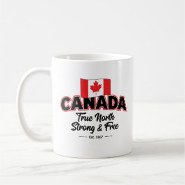 Taza De Café "Canadá Verdadero Norte Fuerte y Libre Oriente. 18