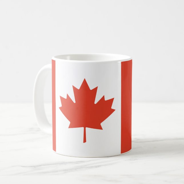 Taza De Café Canadian Maple Leaf Map (Anverso izquierdo)