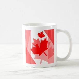 Taza De Café Canadiense de estilo con capas de hojas de arce ro