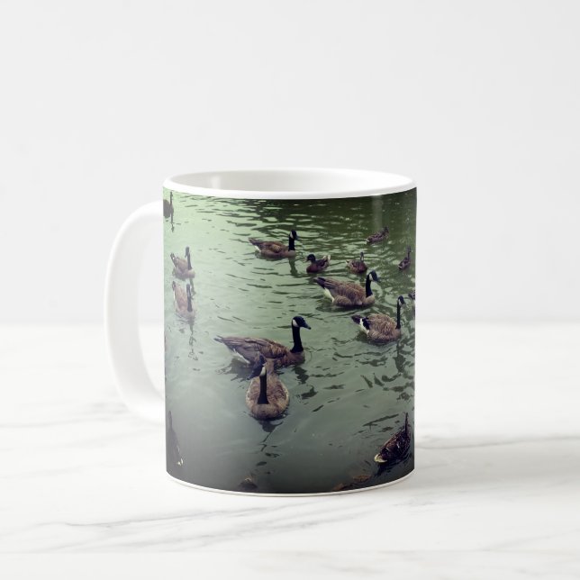 Taza De Café Canadiense Geese & Mallard Ducks Mug (Anverso izquierdo)