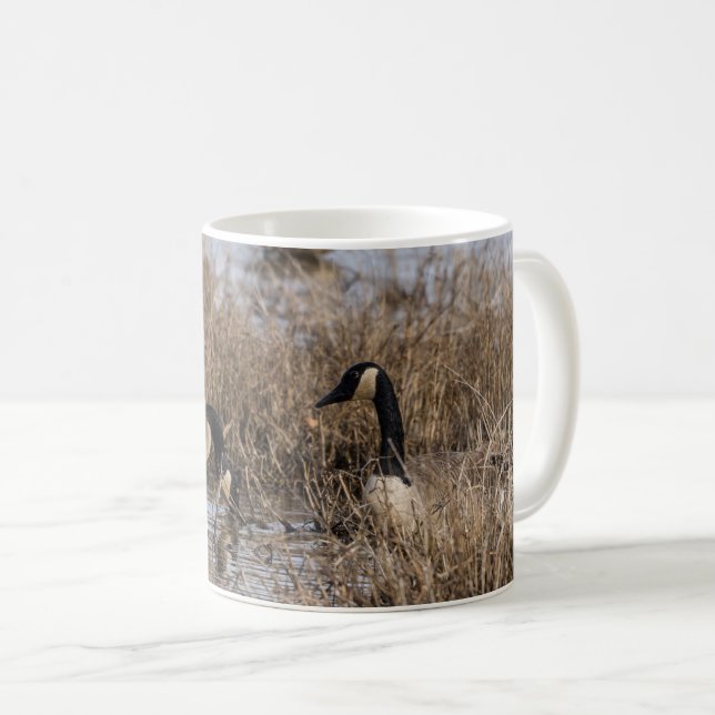 Taza De Café Canadiense Geese Snack Time Coffee Mug (Anverso derecho)