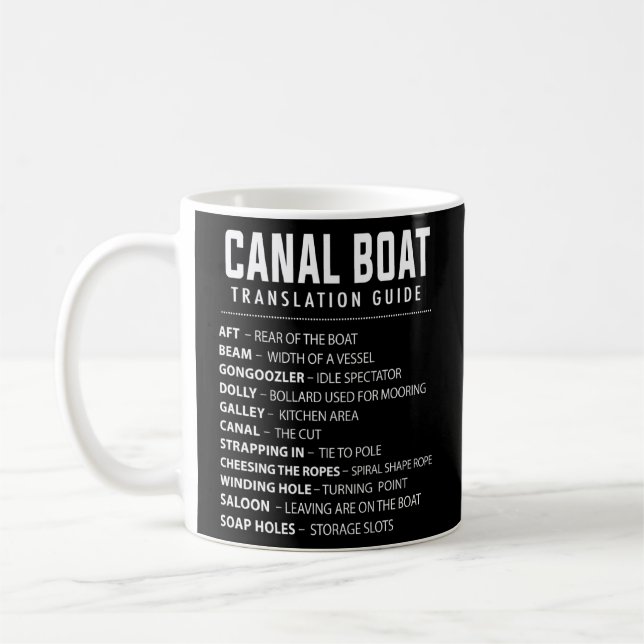 Taza De Café Canal Boat & Narrowboat Para Los Propietarios De B (Izquierda)