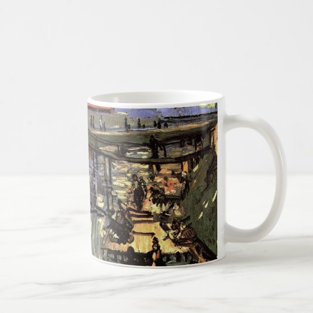 Taza De Café Canal con mujeres lavadas por Vincent van Gogh (Derecha)